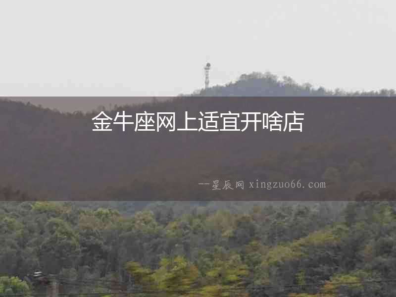 金牛座網(wǎng)上適宜開啥店