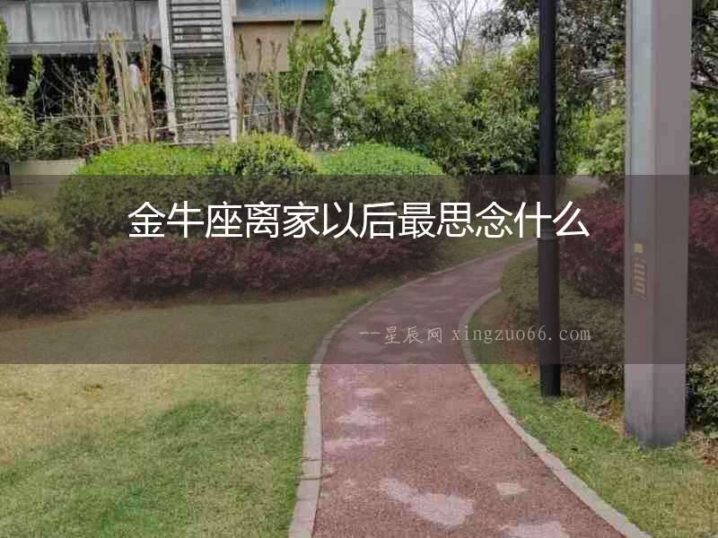 金牛座離家以后最思念什么