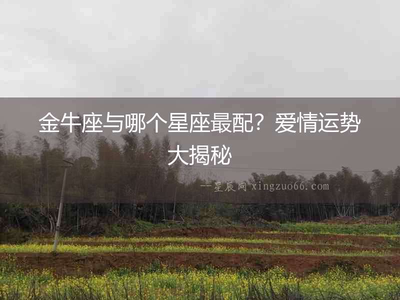 金牛座與哪個星座最配？愛情運勢大揭秘