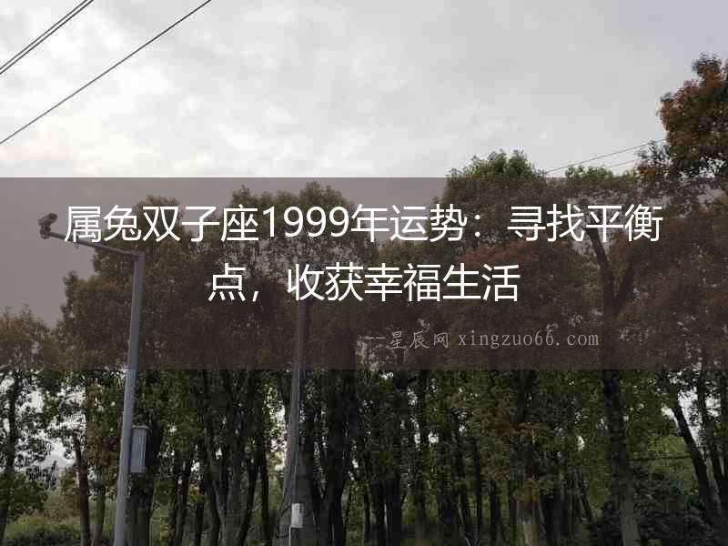 屬兔雙子座1999年運勢：尋找平衡點，收獲幸福生活