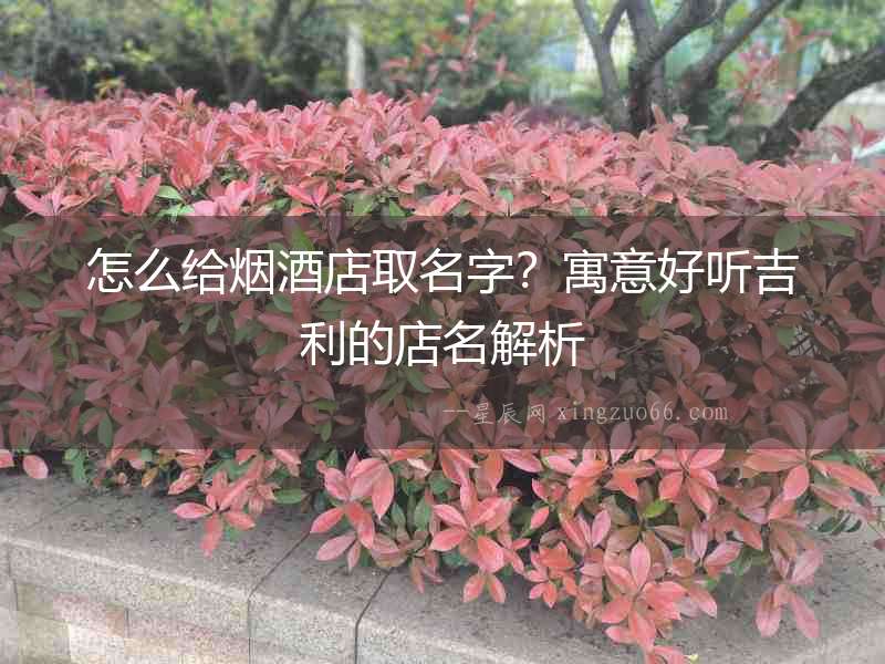 怎么給煙酒店取名字？寓意好聽吉利的店名解析