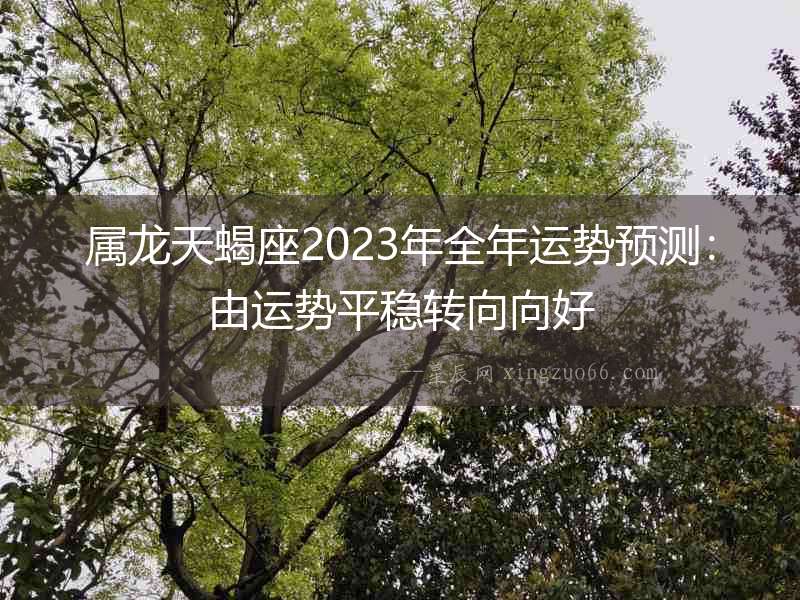屬龍?zhí)煨?023年全年運(yùn)勢(shì)預(yù)測(cè)：由運(yùn)勢(shì)平穩(wěn)轉(zhuǎn)向向好