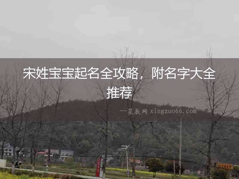 宋姓寶寶起名全攻略，附名字大全推薦