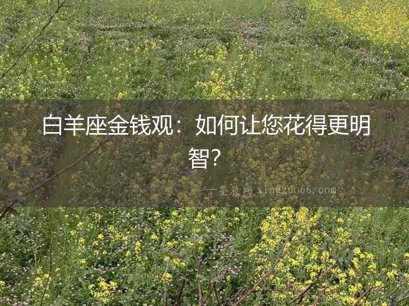 白羊座金錢觀：如何讓您花得更明智？