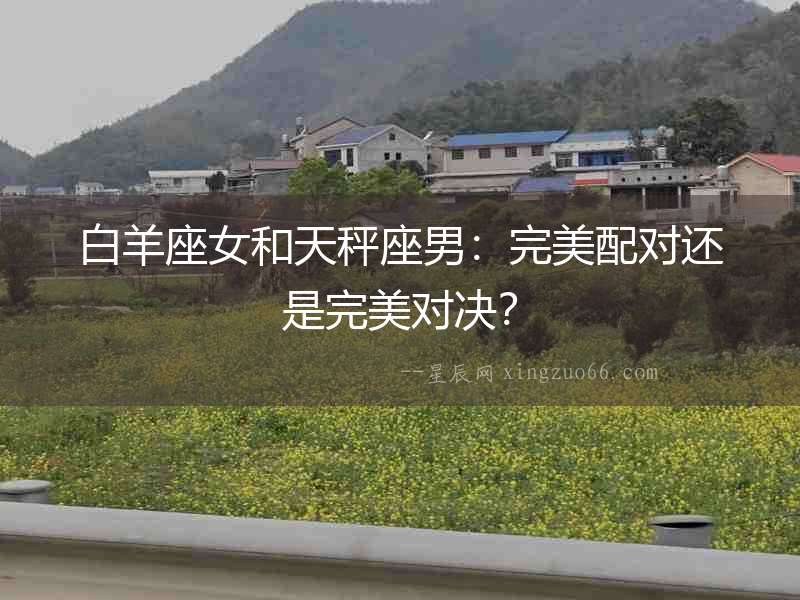 白羊座女和天秤座男：完美配對還是完美對決？