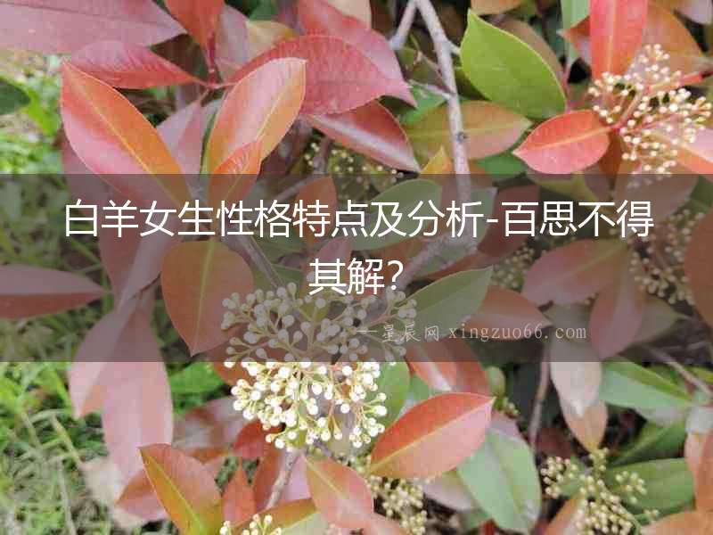 白羊女生性格特點及分析-百思不得其解？