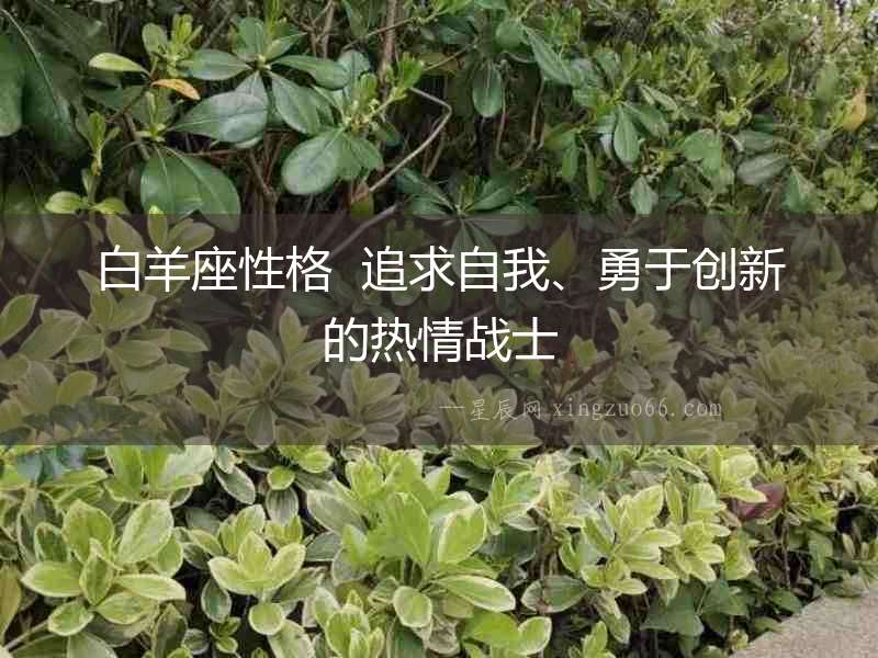 白羊座性格  追求自我、勇于創(chuàng)新的熱情戰(zhàn)士