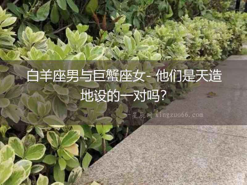 白羊座男與巨蟹座女- 他們是天造地設的一對嗎？