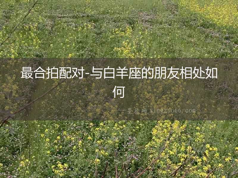 最合拍配對-與白羊座的朋友相處如何