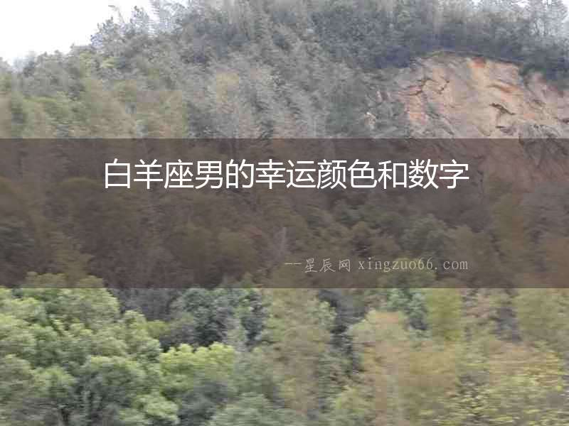 白羊座男的幸運顏色和數字