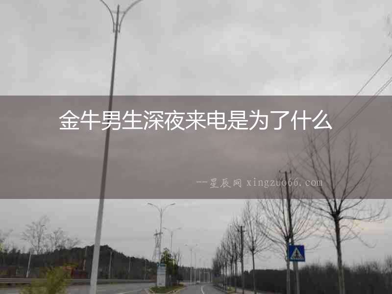 金牛男生深夜來電是為了什么