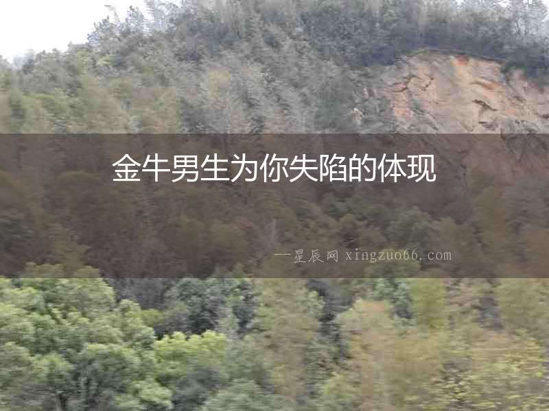 金牛男生為你失陷的體現
