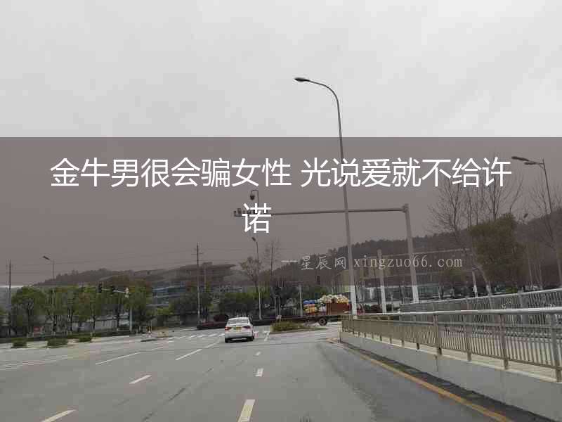 金牛男很會騙女性 光說愛就不給許諾  　　