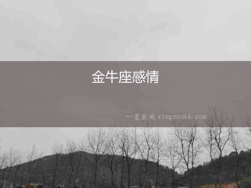 金牛座感情