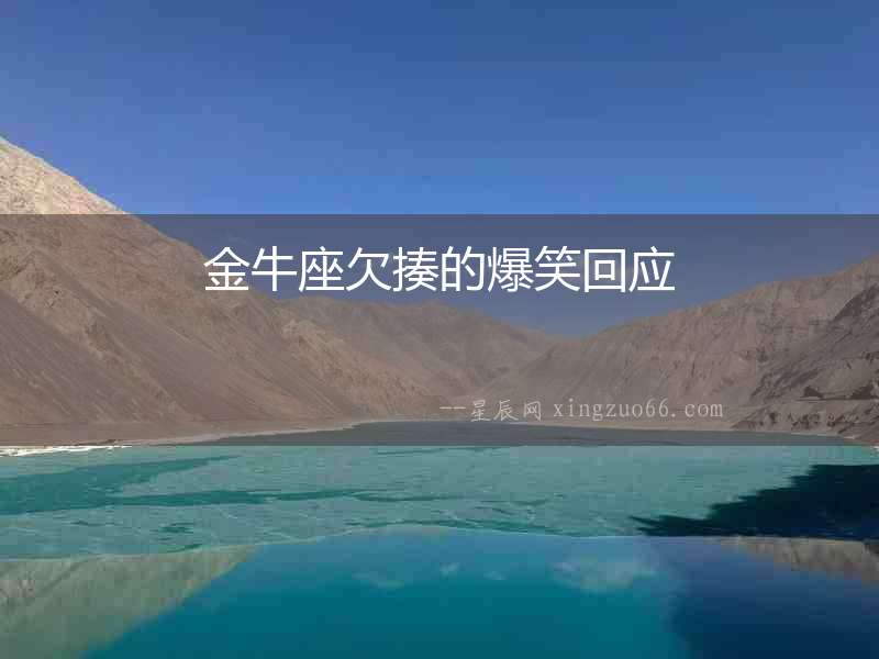 金牛座欠揍的爆笑回應