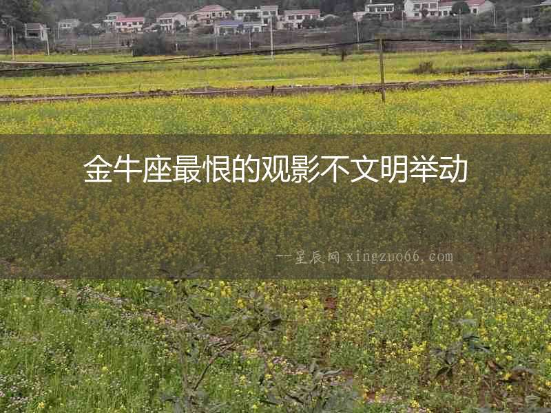 金牛座最恨的觀影不文明舉動