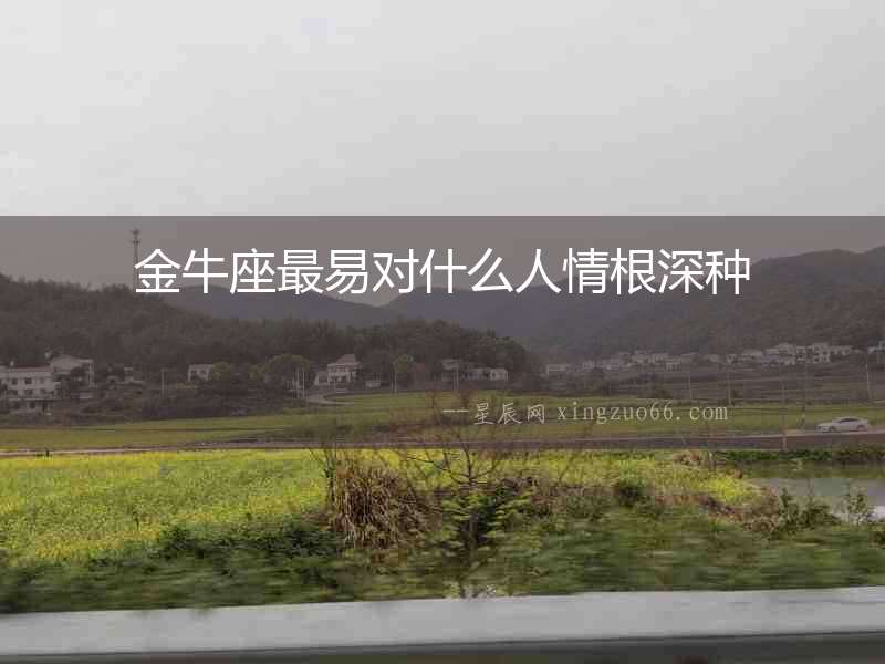 金牛座最易對什么人情根深種