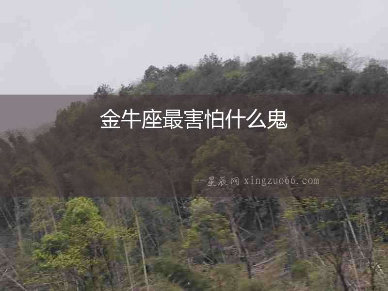 金牛座最害怕什么鬼