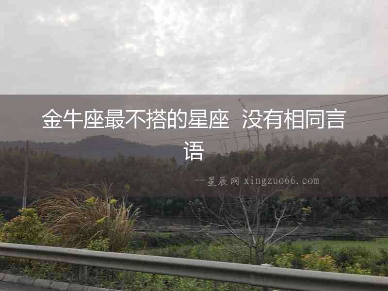 金牛座最不搭的星座  沒有相同言語