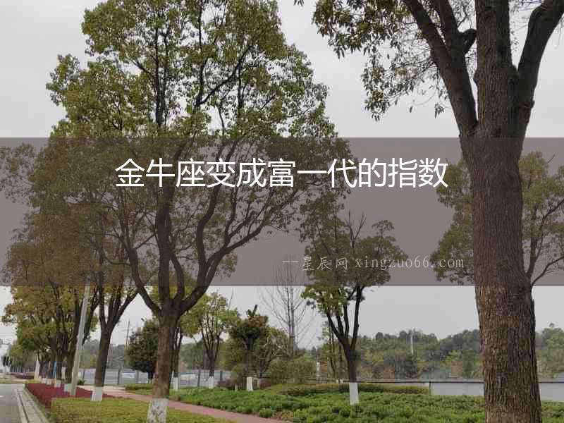 金牛座變成富一代的指數