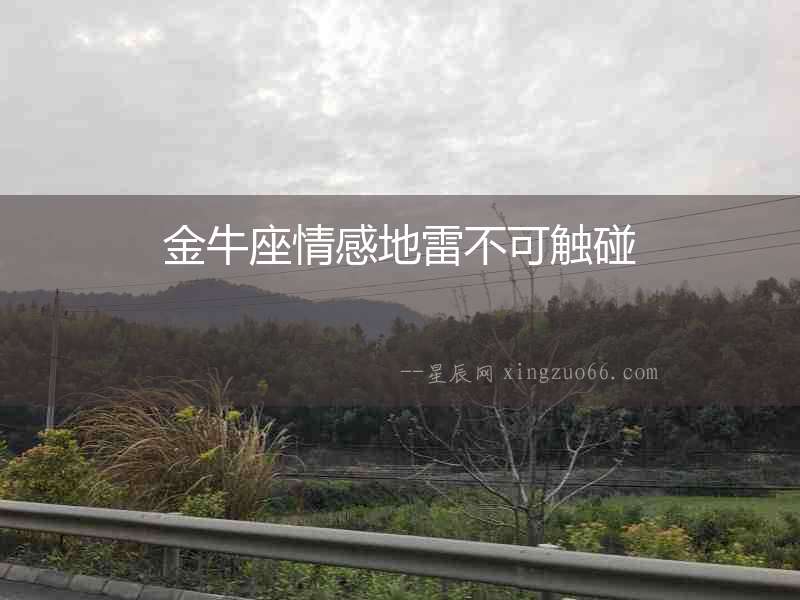 金牛座情感地雷不可觸碰