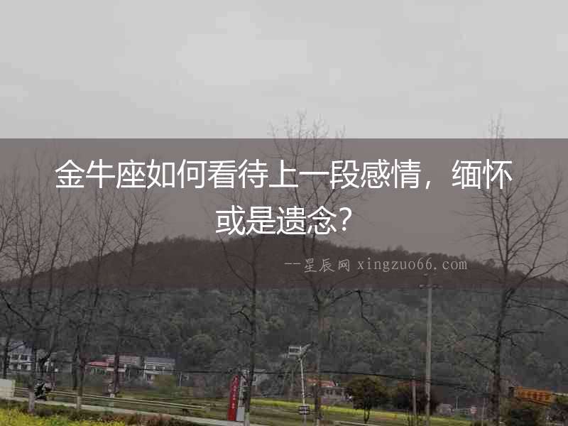 金牛座如何看待上一段感情，緬懷或是遺念？