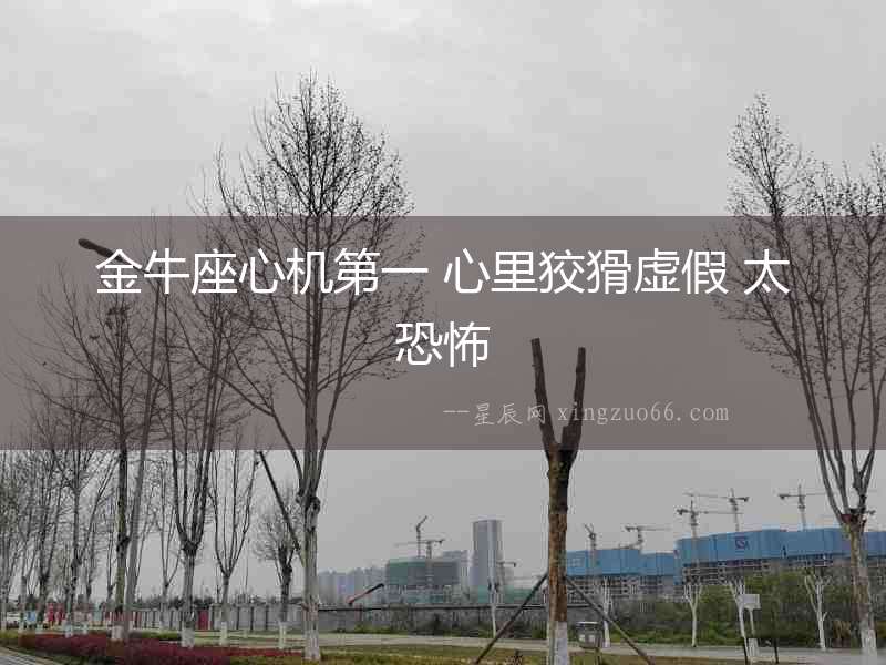 金牛座心機(jī)第一 心里狡猾虛假 太恐怖