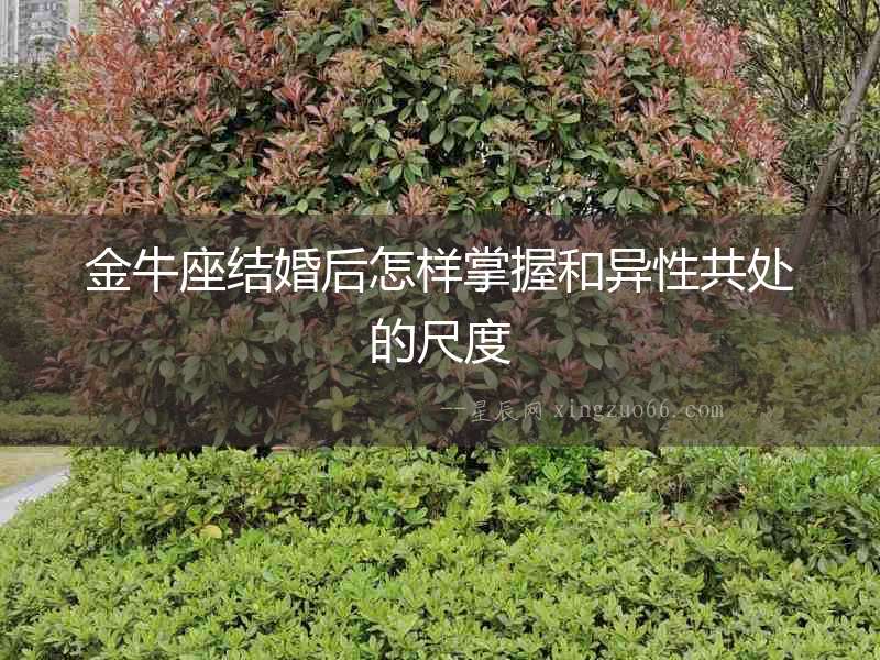金牛座結婚后怎樣掌握和異性共處的尺度