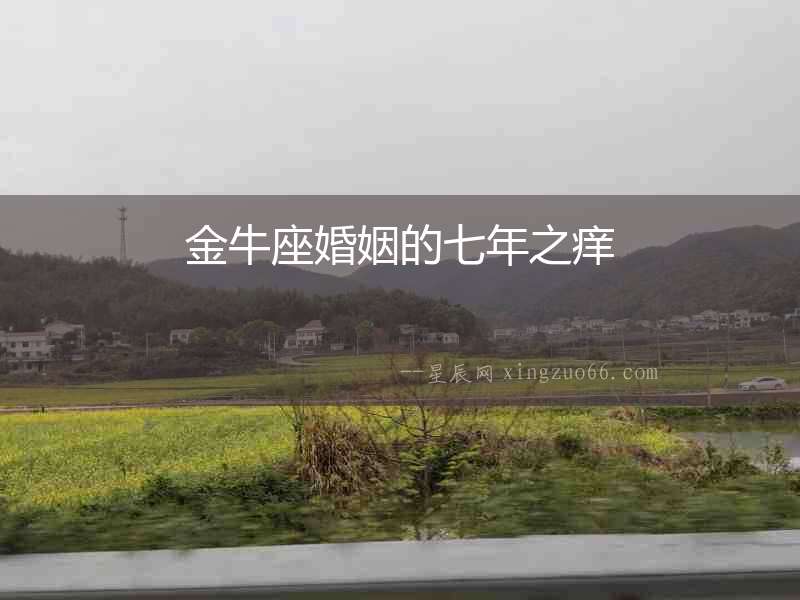 金牛座婚姻的七年之癢