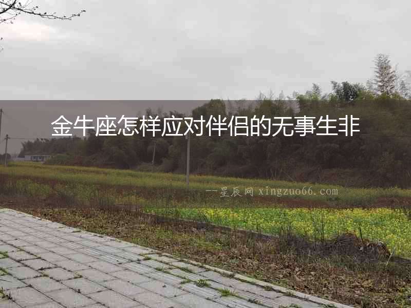 金牛座怎樣應對伴侶的無事生非