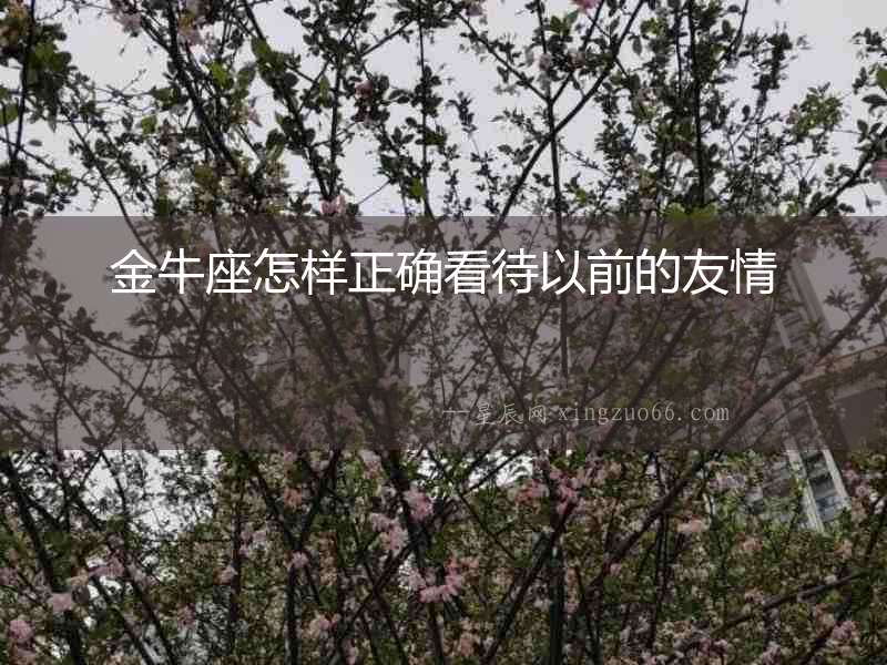 金牛座怎樣正確看待以前的友情