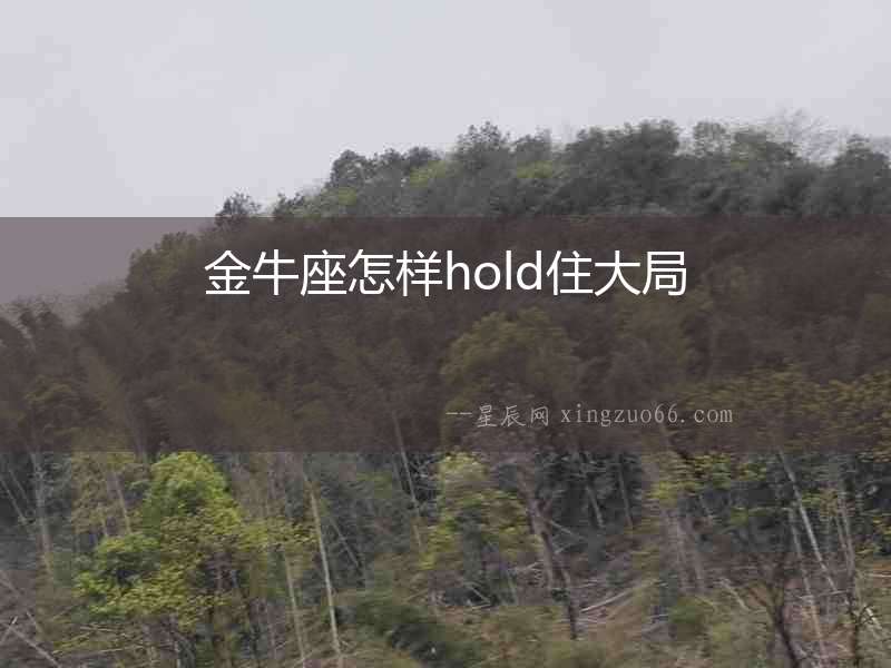 金牛座怎樣hold住大局