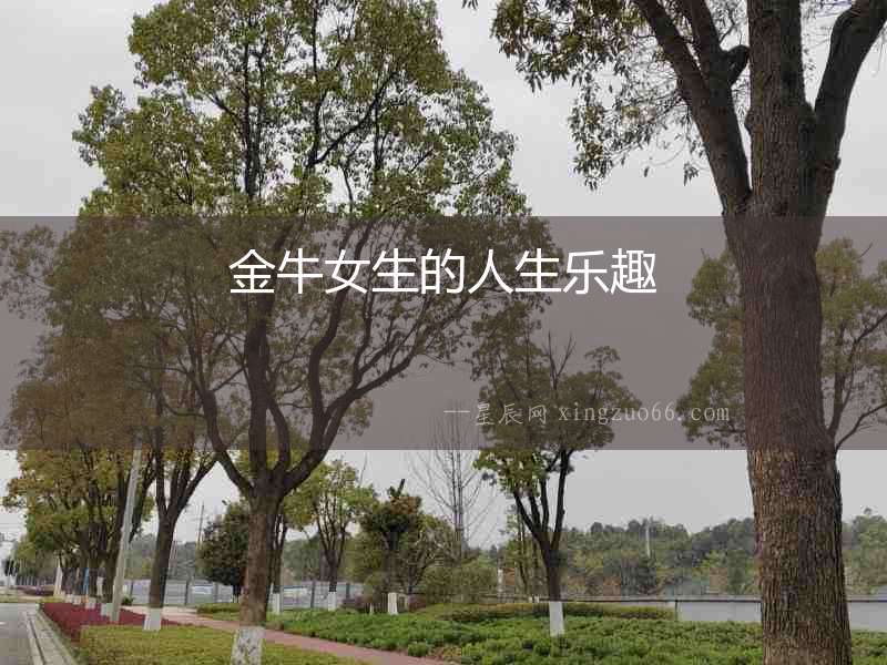金牛女生的人生樂趣