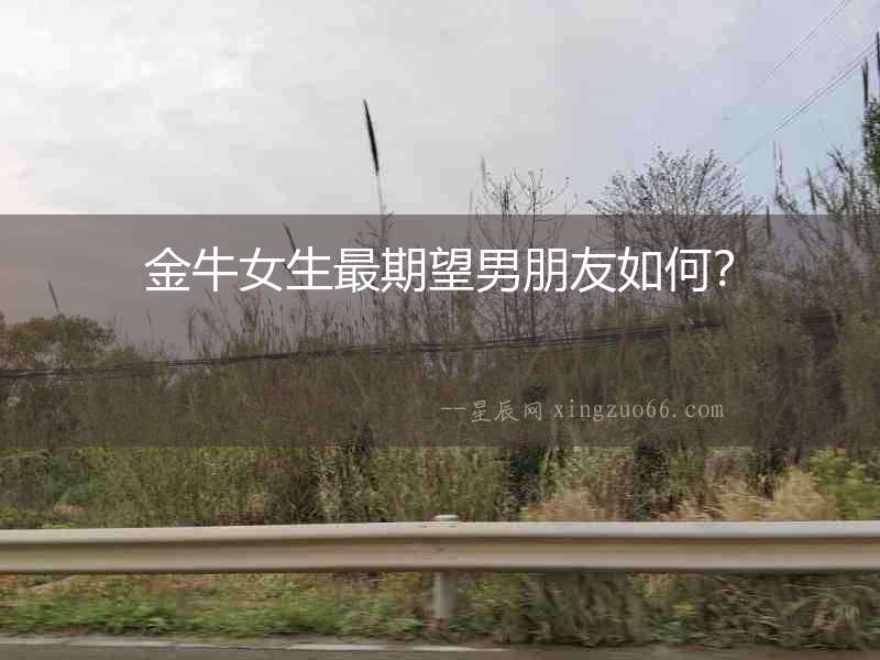 金牛女生最期望男朋友如何？