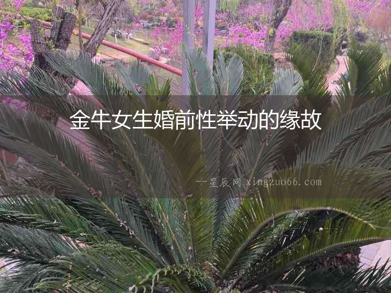 金牛女生婚前性舉動的緣故