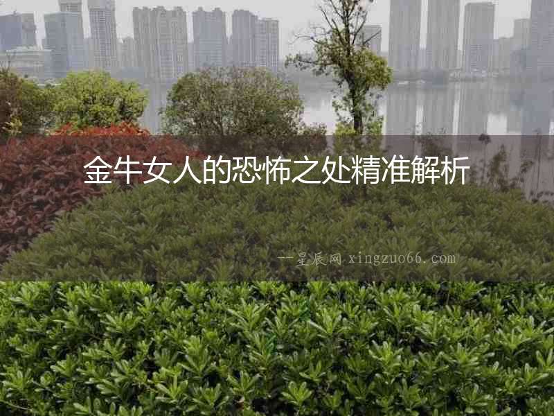 金牛女人的恐怖之處精準解析