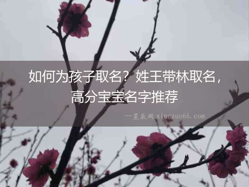如何為孩子取名？姓王帶林取名，高分寶寶名字推薦