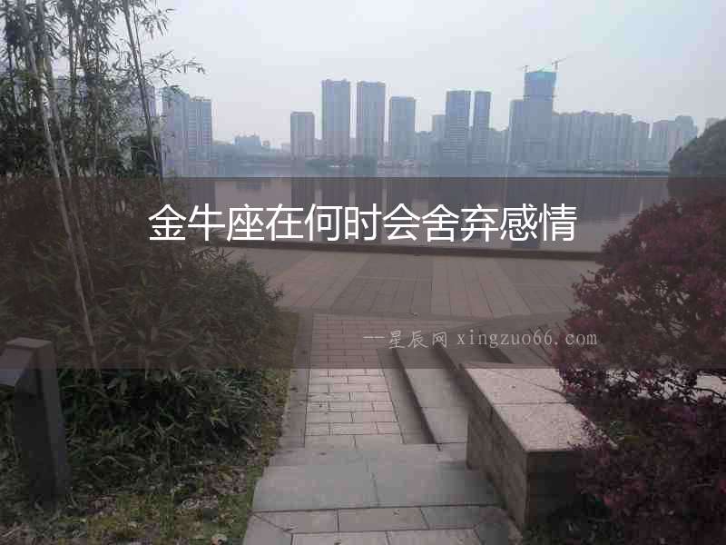 金牛座在何時(shí)會(huì)舍棄感情