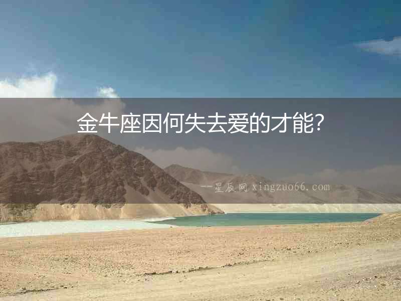 金牛座因何失去愛的才能？