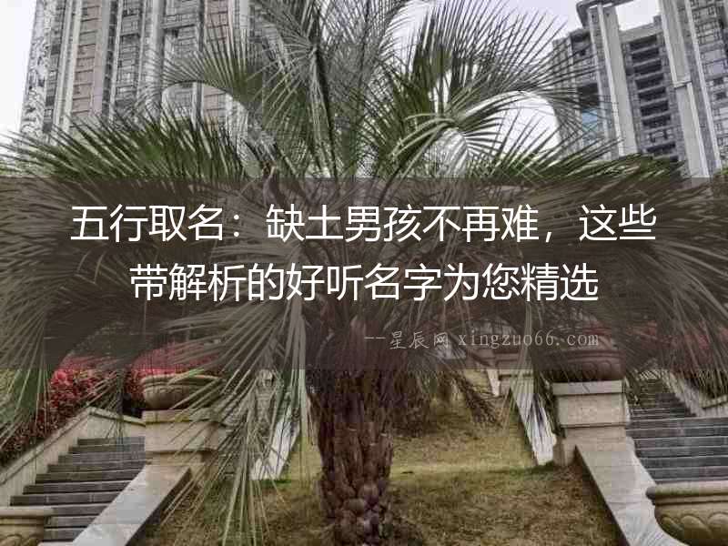 五行取名：缺土男孩不再難，這些帶解析的好聽名字為您精選