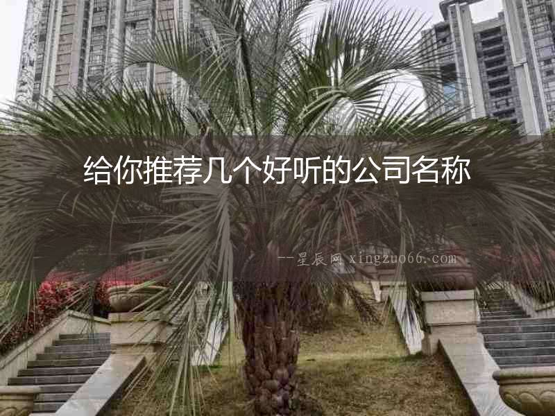 給你推薦幾個(gè)好聽(tīng)的公司名稱