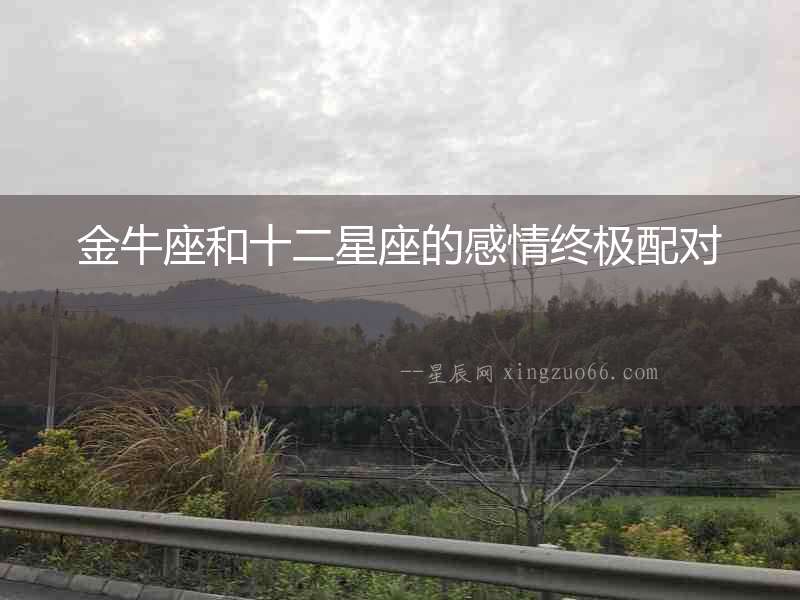 金牛座和十二星座的感情終極配對