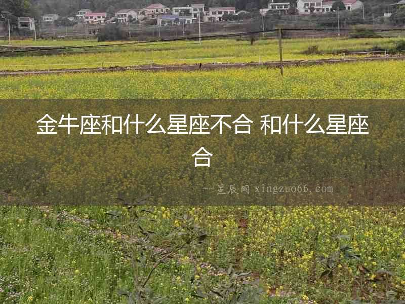 金牛座和什么星座不合 和什么星座合