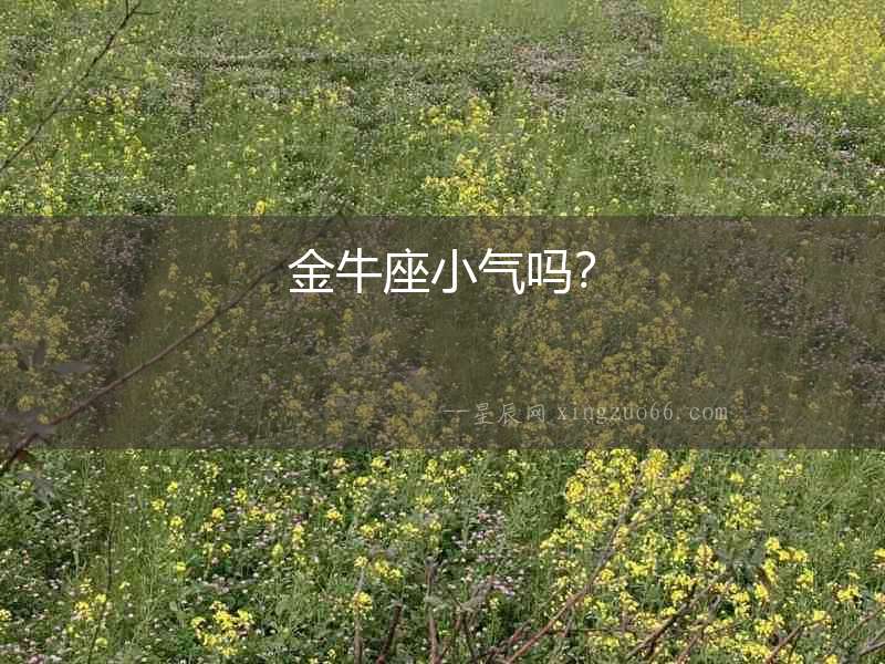 金牛座小氣嗎？