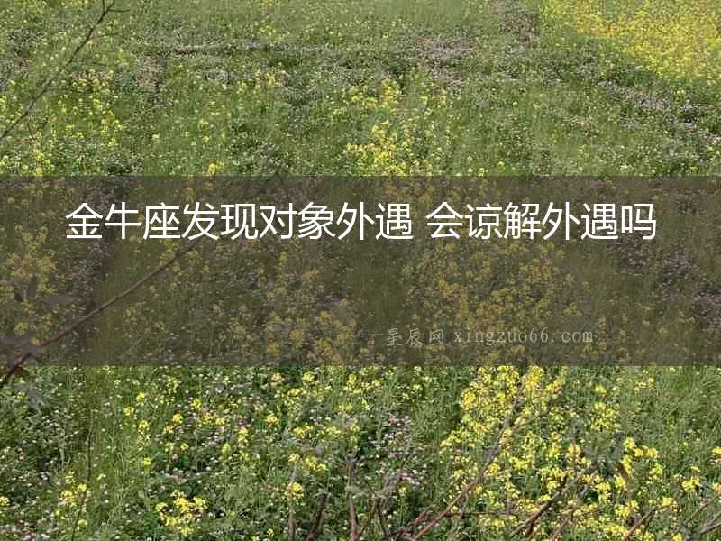 金牛座發(fā)現(xiàn)對象外遇 會諒解外遇嗎