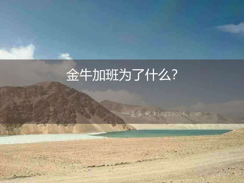 金牛加班為了什么？