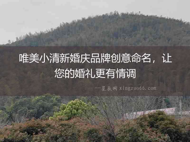 唯美小清新婚慶品牌創意命名，讓您的婚禮更有情調