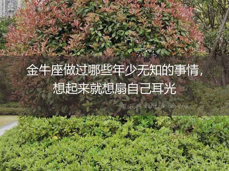 金牛座做過哪些年少無知的事情，想起來就想扇自己耳光