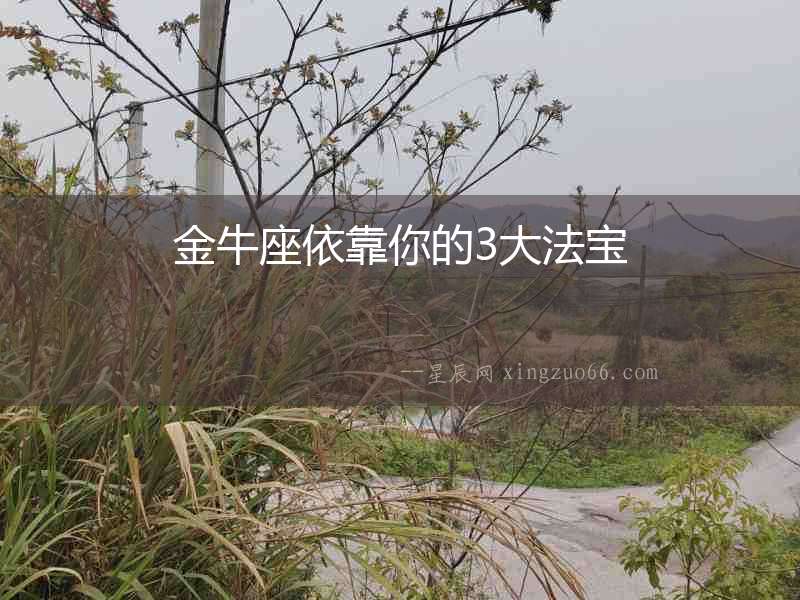 金牛座依靠你的3大法寶