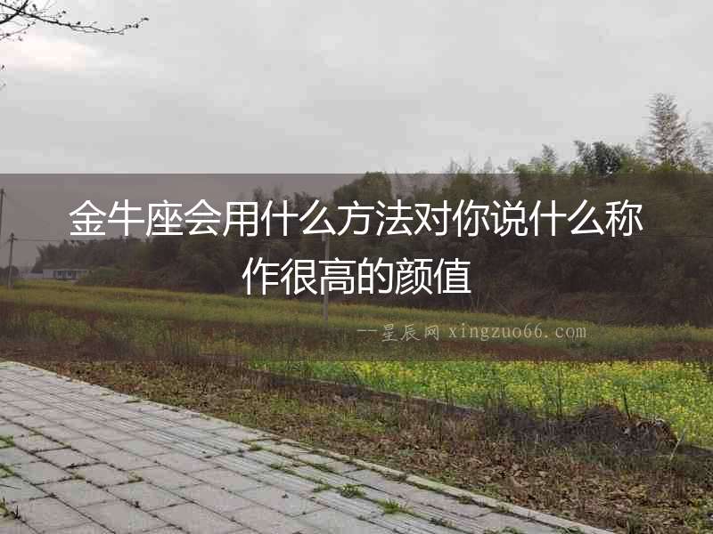 金牛座會用什么方法對你說什么稱作很高的顏值